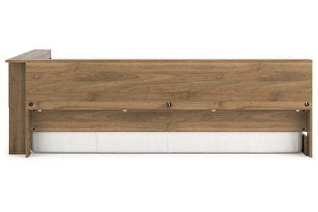 Deanlow Honey Full Bookcase Corner Storage Bed by Ashley at Eve Furniture