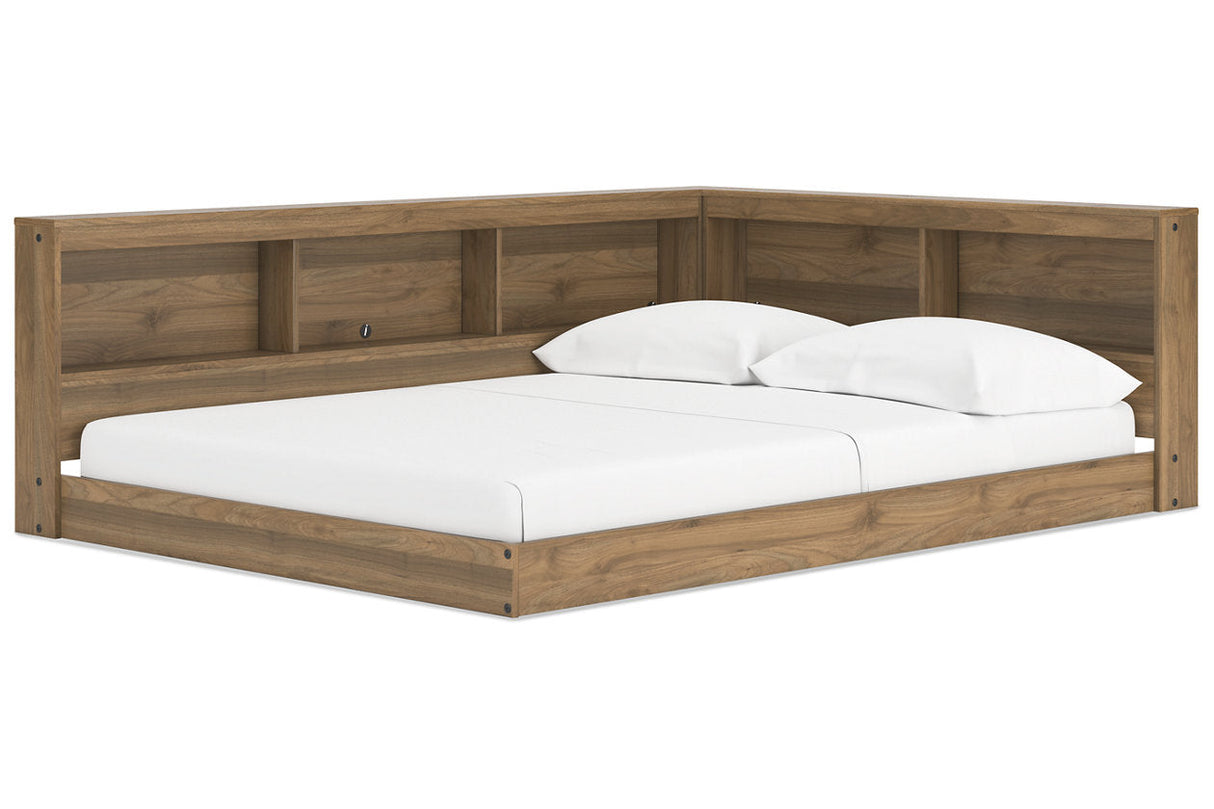 Deanlow Honey Full Bookcase Corner Storage Bed by Ashley at Eve Furniture