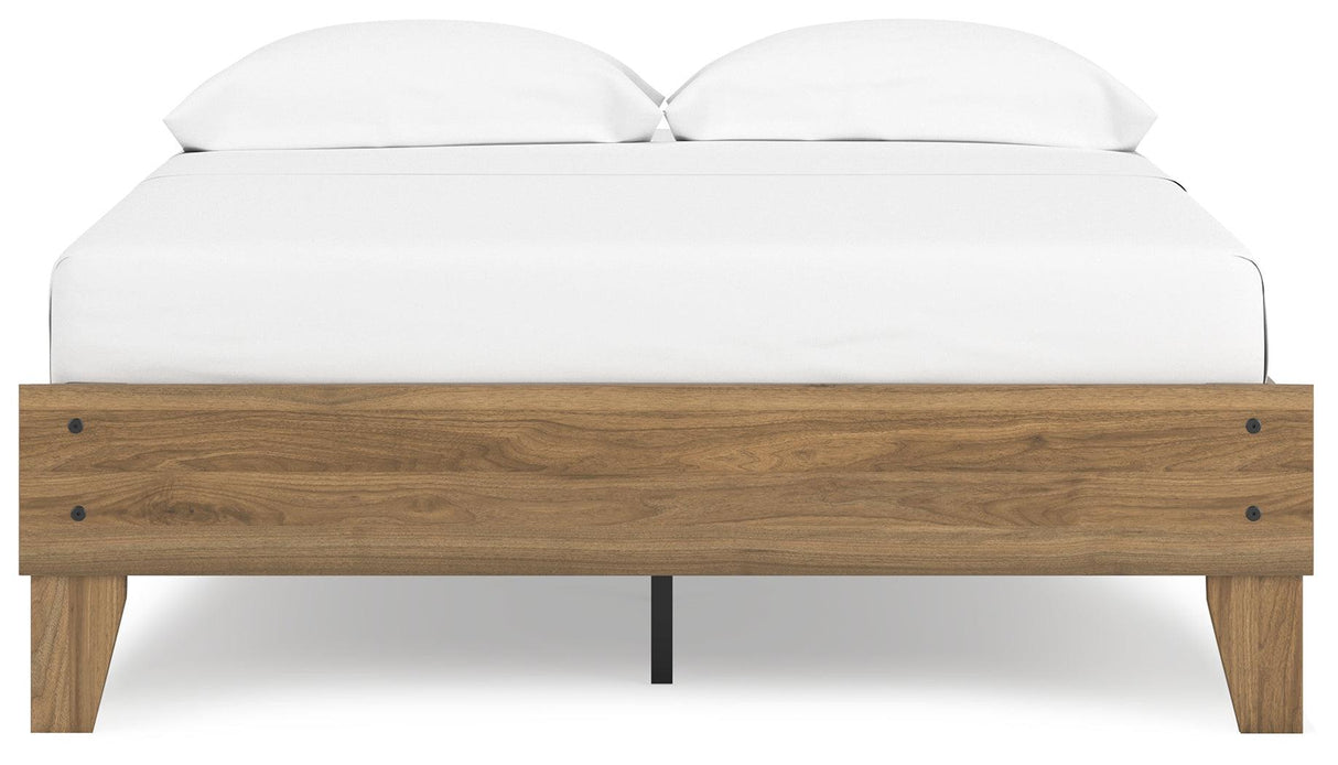 Deanlow Honey Full Platform Bed by Ashley at Eve Furniture