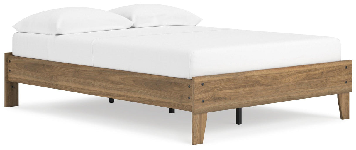 Deanlow Honey Full Platform Bed by Ashley at Eve Furniture