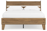 Deanlow Honey Full Platform Panel Bed by Ashley at Eve Furniture