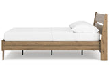 Deanlow Honey Full Platform Panel Bed by Ashley at Eve Furniture