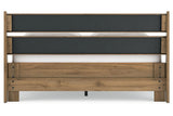 Deanlow Honey Queen Platform Panel Bed by Ashley at Eve Furniture