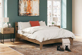 Deanlow Honey Queen Platform Panel Bed by Ashley at Eve Furniture