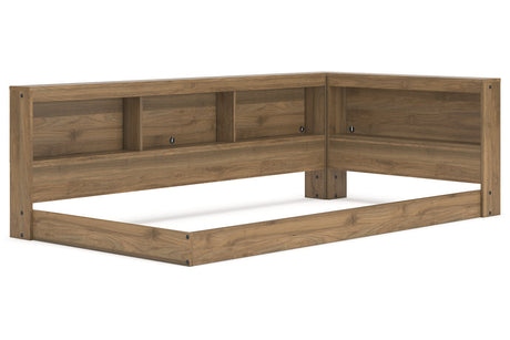 Deanlow Honey Twin Bookcase Corner Storage Bed by Ashley at Eve Furniture