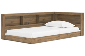 Deanlow Honey Twin Bookcase Corner Storage Bed by Ashley at Eve Furniture
