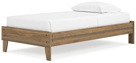 Deanlow Honey Twin Platform Base Bed by Ashley at Eve Furniture