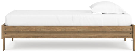 Deanlow Honey Twin Platform Base Bed by Ashley at Eve Furniture