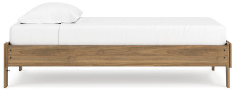 Deanlow Honey Twin Platform Base Bed by Ashley at Eve Furniture