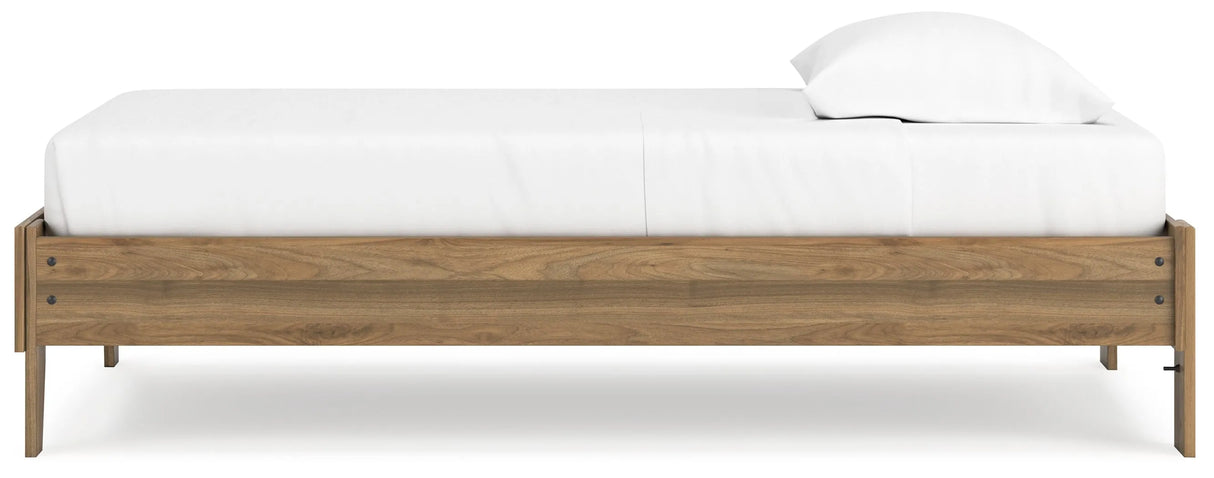 Deanlow Honey Twin Platform Base Bed by Ashley at Eve Furniture