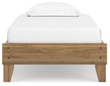 Deanlow Honey Twin Platform Base Bed by Ashley at Eve Furniture