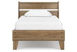 Deanlow Honey Twin Platform Panel Bed by Ashley at Eve Furniture