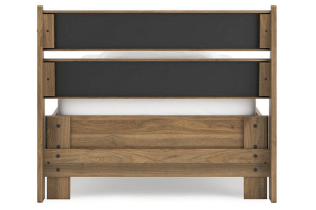 Deanlow Honey Twin Platform Panel Bed by Ashley at Eve Furniture