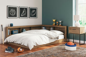 Deanlow Honey Youth Bookcase Corner Storage Bedroom Set by Ashley at Eve Furniture