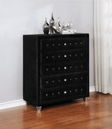 Deanna Black 5-Drawer Rectangular Chest