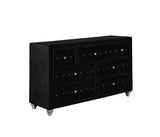 Deanna Black 7-Drawer Rectangular Dresser