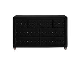 Deanna Black 7-Drawer Rectangular Dresser