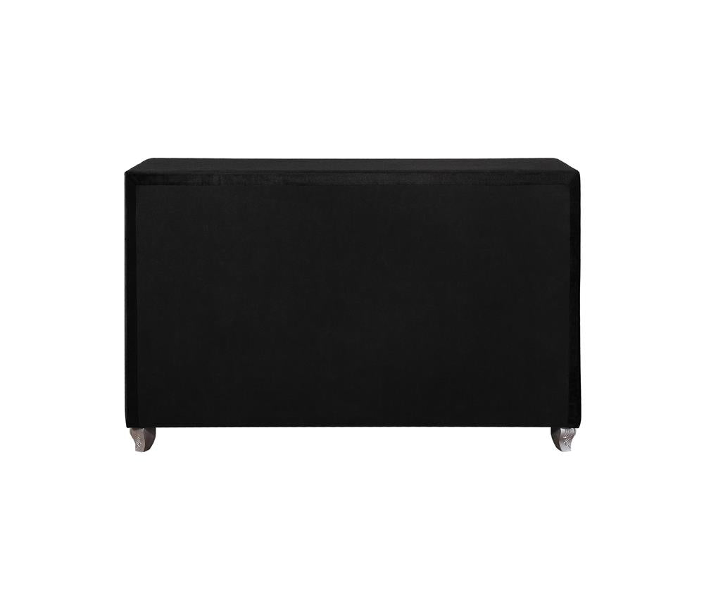 Deanna Black 7-Drawer Rectangular Dresser