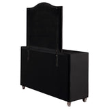 Deanna 7-drawer Rectangular Dresser with Mirror Black