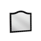 Deanna Black Button Tufted Mirror by Coaster at Eve Furniture