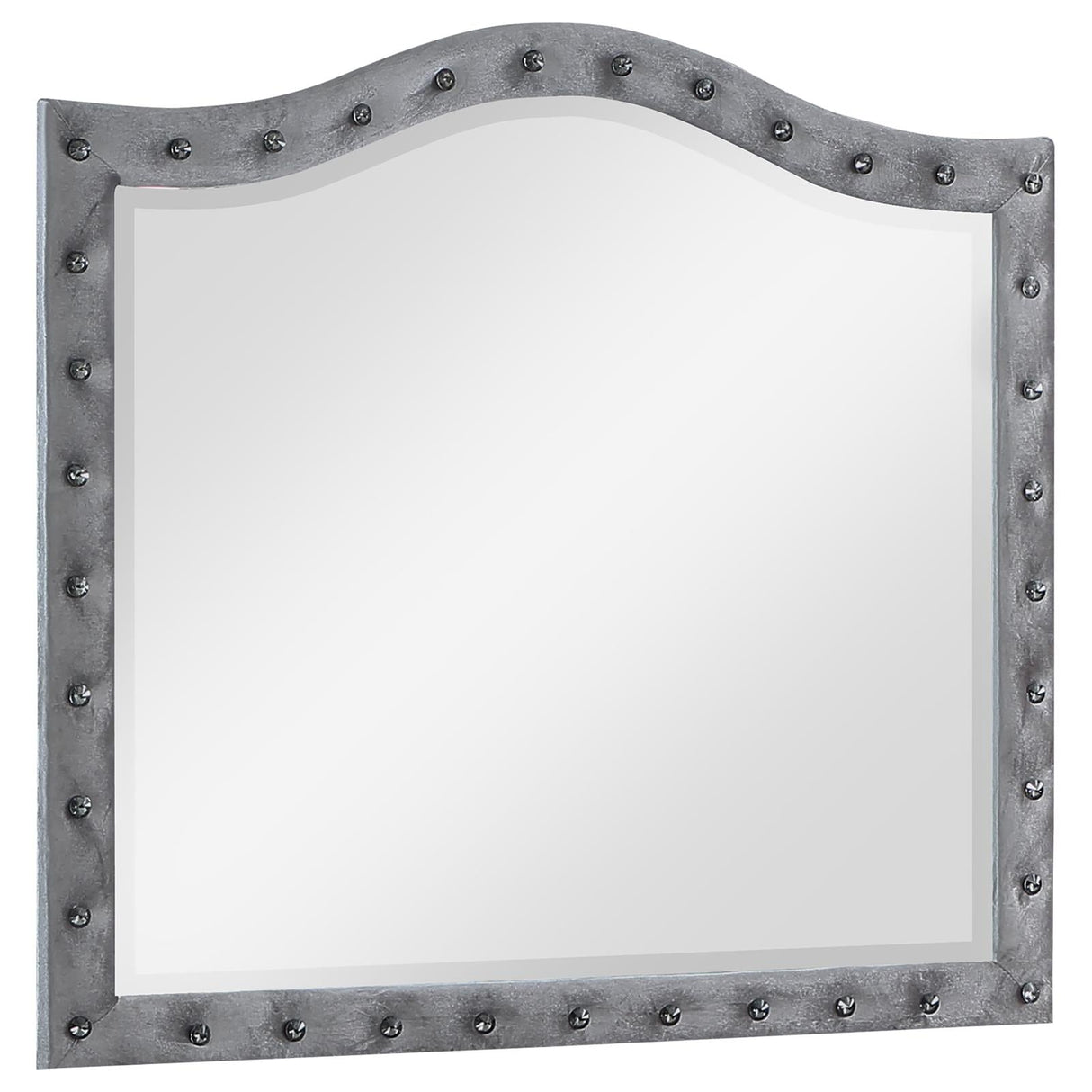 Deanna Gray Button Tufted Mirror