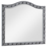 Deanna Gray Button Tufted Mirror