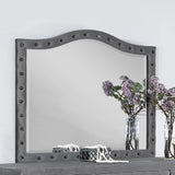 Deanna Gray Button Tufted Mirror