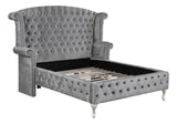 Deanna Eastern King Tufted Upholstered Bed Gray