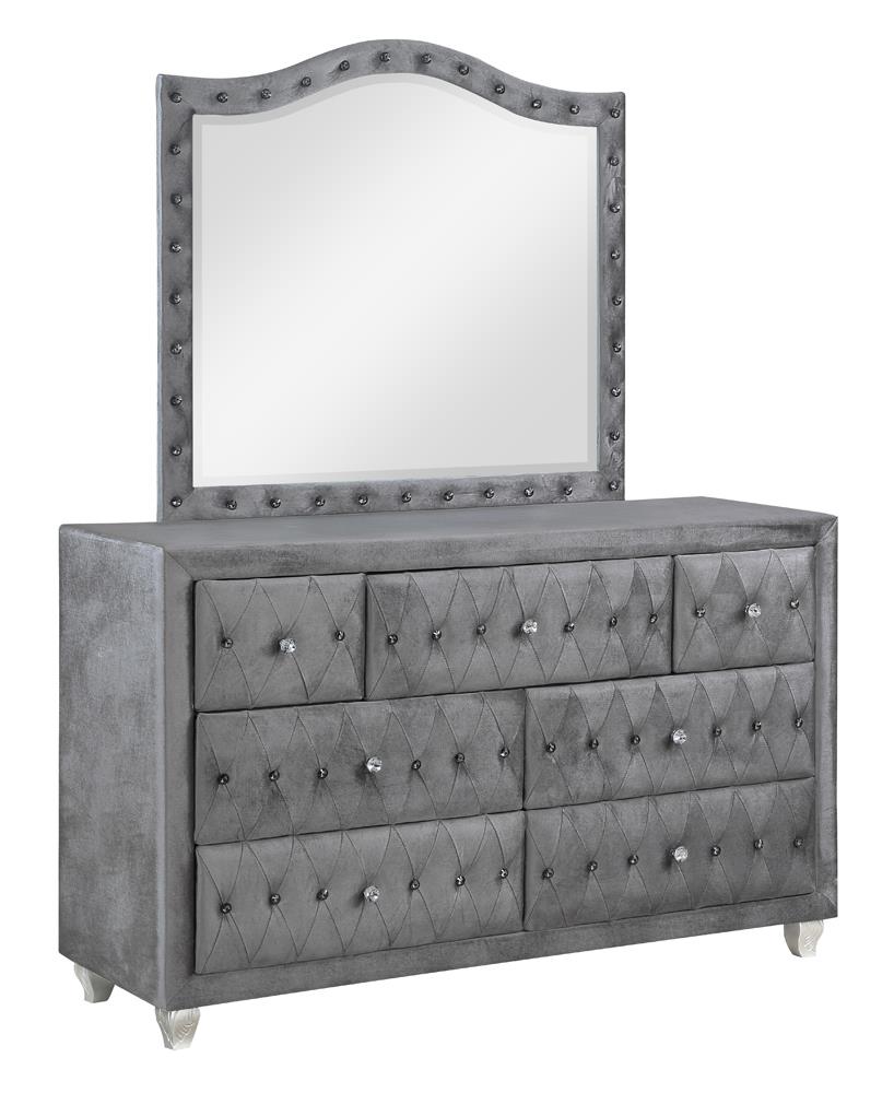 Deanna Gray Upholstered Platform Bedroom Set