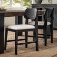 Deaven Black Upholstered Dining Chair Oak (Set of 2) by Classic Home at Eve Furniture