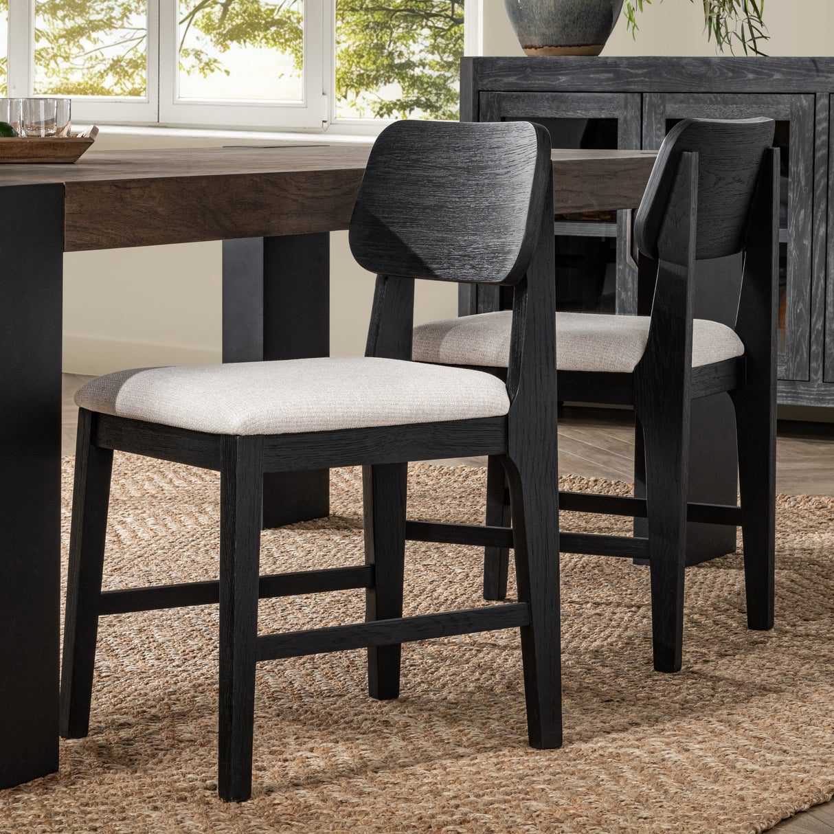 Deaven Dining Chair Set of 2 - Black by Classic Home at Eve Furniture