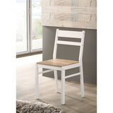 Debbie Natural/White 5-Piece Dining Room Set by Furniture of America at Eve Furniture