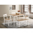 Debbie Natural/White 5-Piece Dining Room Set by Furniture of America at Eve Furniture