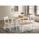 Debbie Natural/White 5-Piece Dining Room Set by Furniture of America at Eve Furniture
