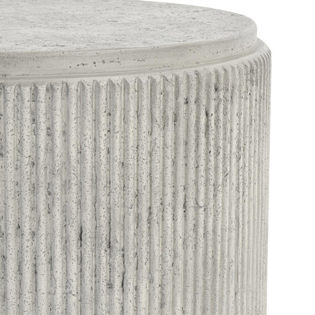 Debbie Light Gray 27" Round Outdoor End Table by Classic Home at Eve Furniture