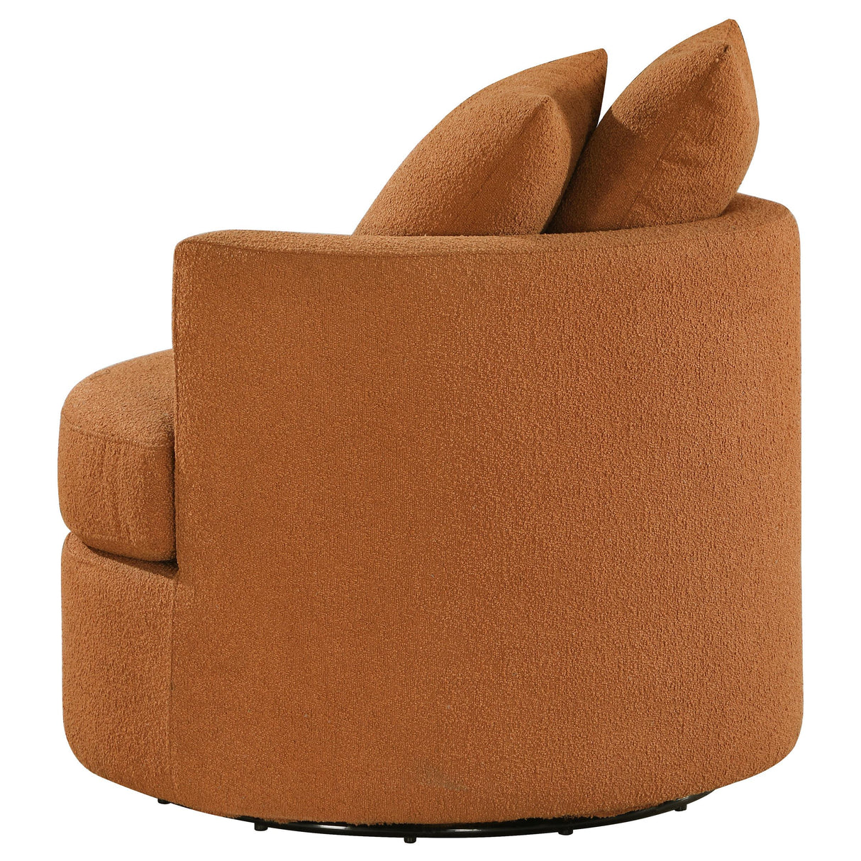 Debbie Burnt Orange Upholstered Swivel Accent Chair