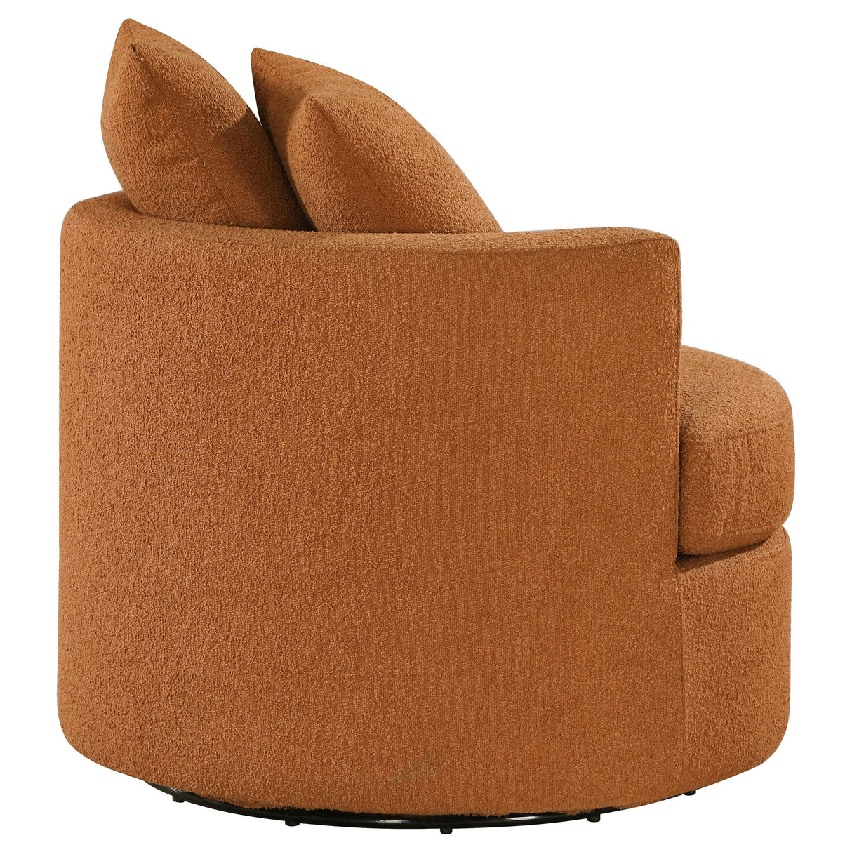 Debbie Burnt Orange Upholstered Swivel Accent Chair