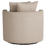 Debbie Camel Upholstered Swivel Accent Chair