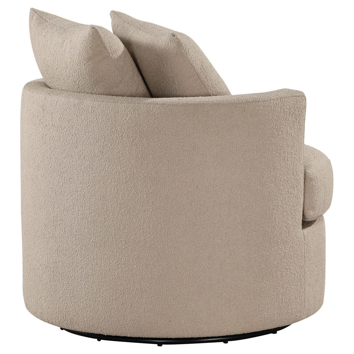 Debbie Camel Upholstered Swivel Accent Chair