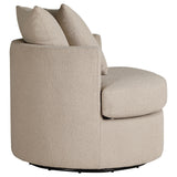 Debbie Camel Upholstered Swivel Accent Chair