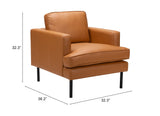 Decade Brown Armchair by Zuomod at Eve Furniture