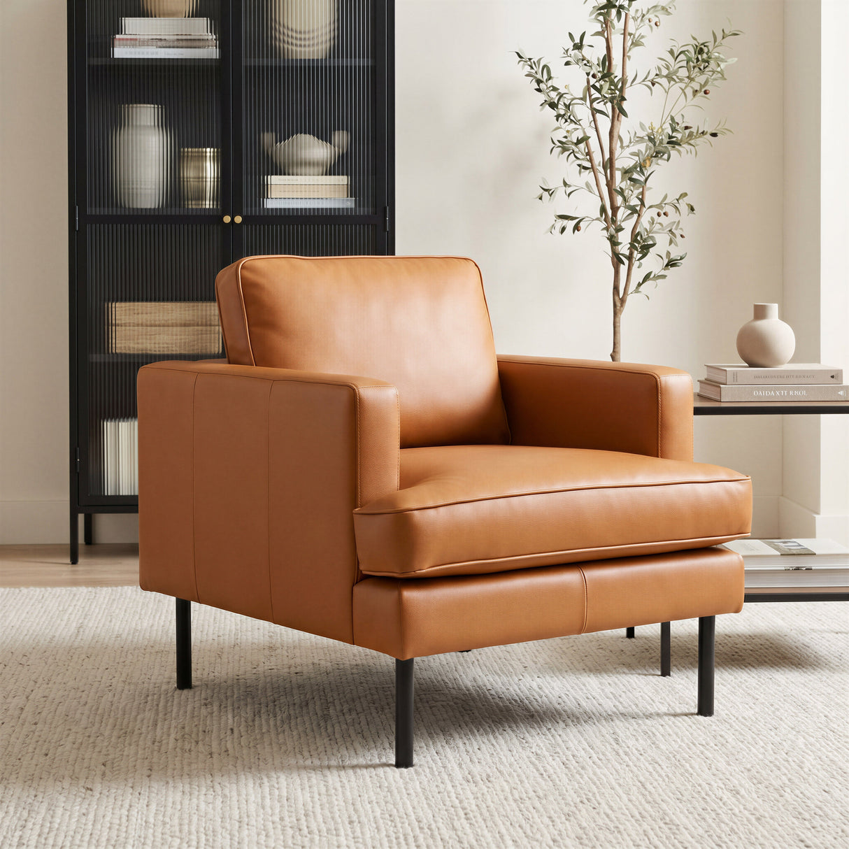 Decade Brown Armchair by Zuomod at Eve Furniture