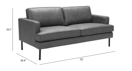 Decade Vintage Gray Sofa by Zuomod at Eve Furniture