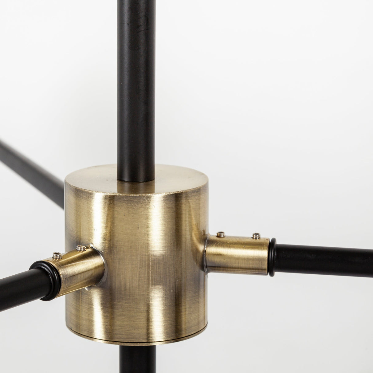 Decarlo II Black/Gold Metal Multi-Arm Thirteen Light Chandelier by Mercana at Eve Furniture