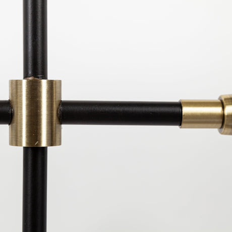 Decarlo II Black/Gold Metal Multi-Arm Thirteen Light Chandelier by Mercana at Eve Furniture