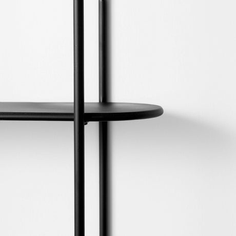 Decimus Black Metal Wall Mounted 3 Tiered Shelf by Mercana at Eve Furniture