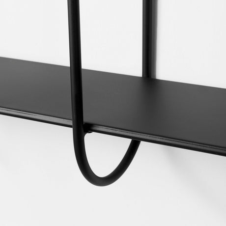 Decimus Black Metal Wall Mounted 3 Tiered Shelf by Mercana at Eve Furniture