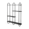 Decimus Black Metal Wall Mounted 3 Tiered Shelf by Mercana at Eve Furniture