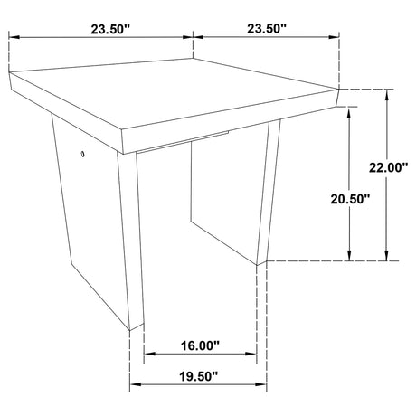 Decker Black 3-Piece Coffee and End Table Set by Coaster at Eve Furniture
