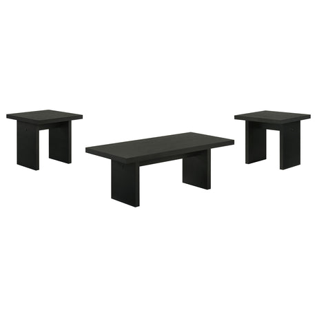 Decker Black 3-Piece Coffee and End Table Set by Coaster at Eve Furniture